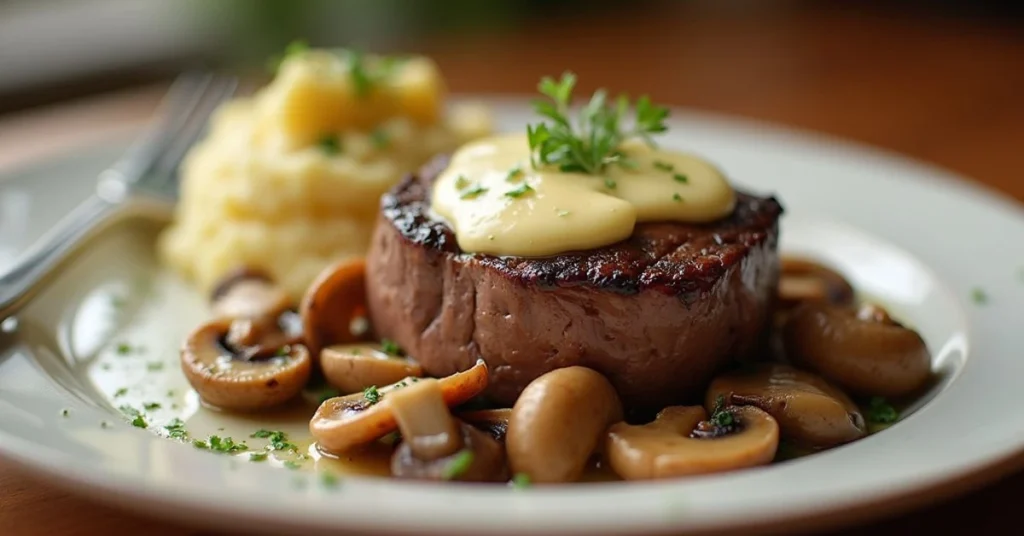 Filet Mignon Au Boursin Et Champignons