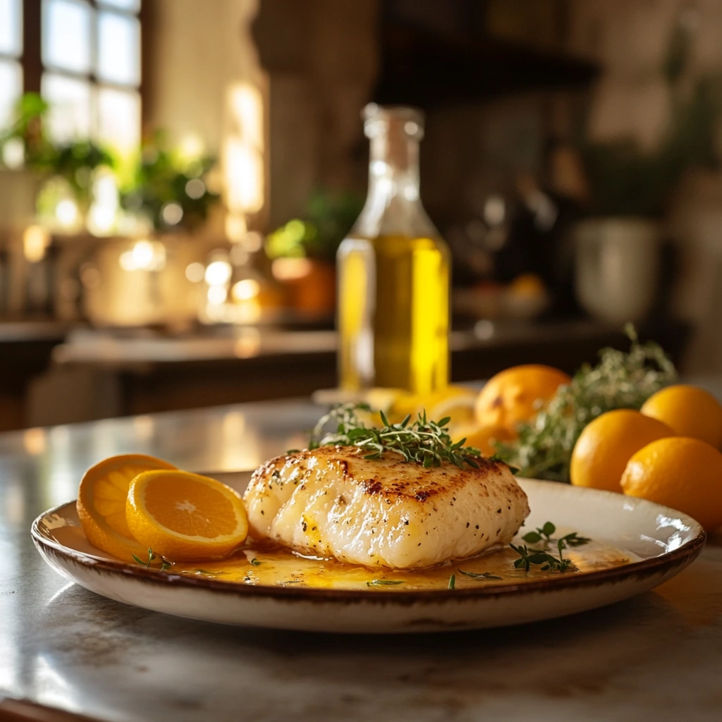 dos de cabillaud sauce agrumes