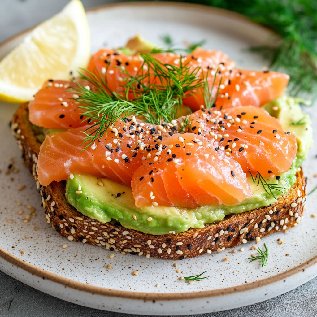 Toast avocat saumon