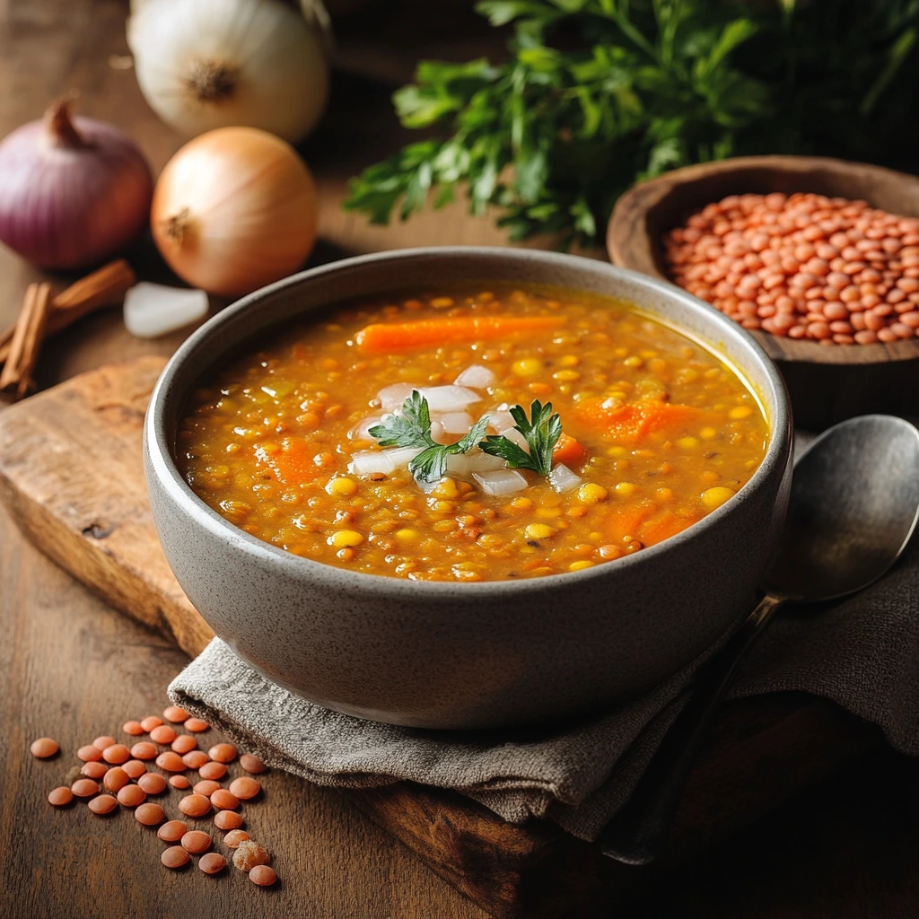 Recette soupe au lentille corail