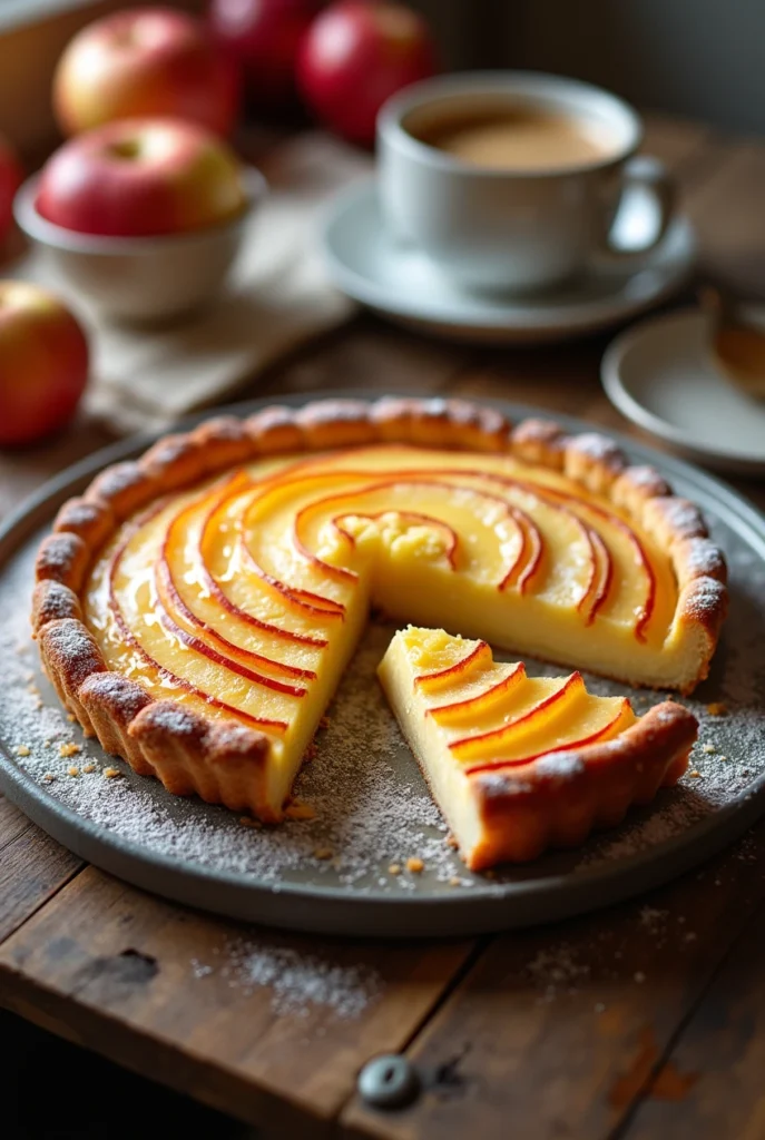 Tarte flan aux pommes