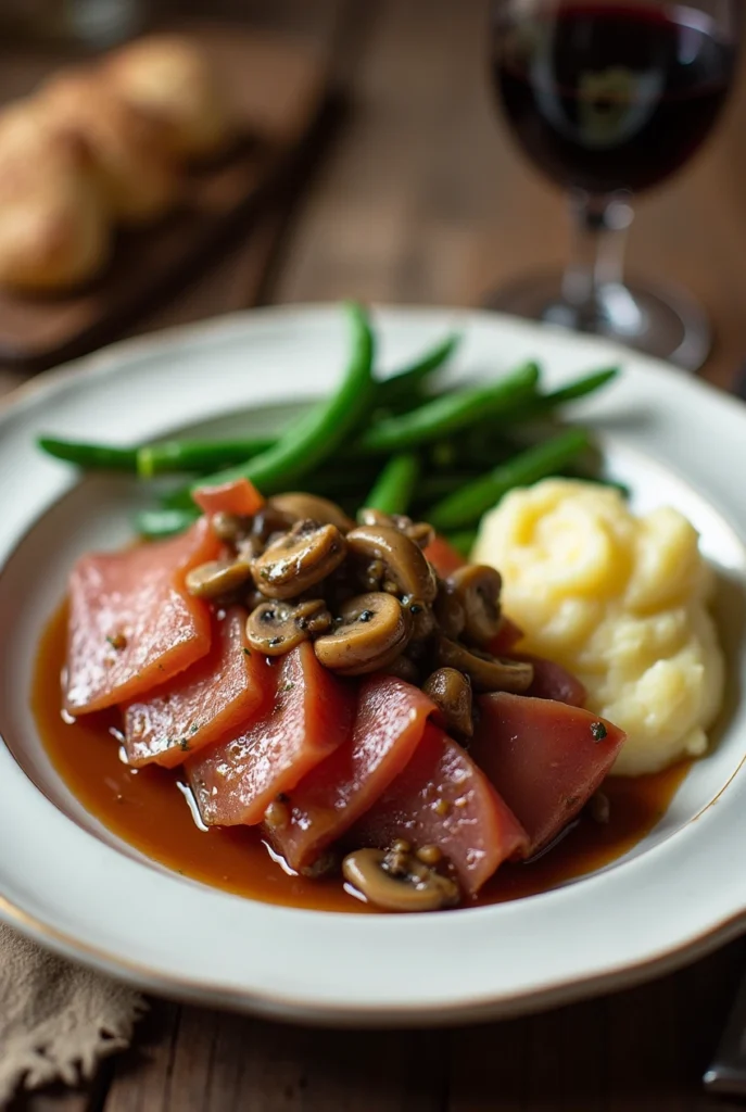 jambon sauce madère