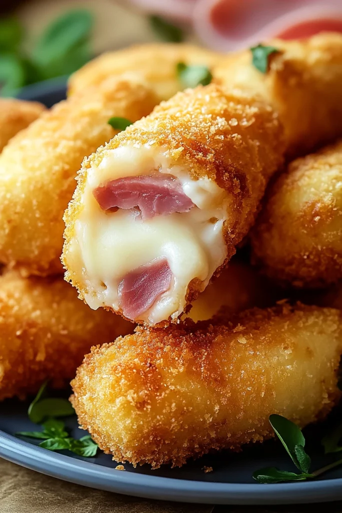 roulés jambon fromage panés